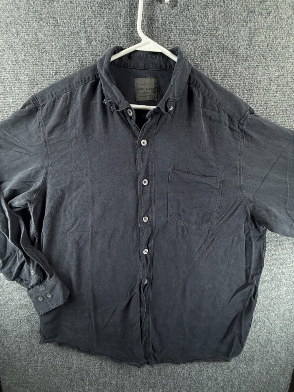 Tommy Bahama Cotton Button-Down Large Blue Beach Casual Resort Long Sleeve Solid